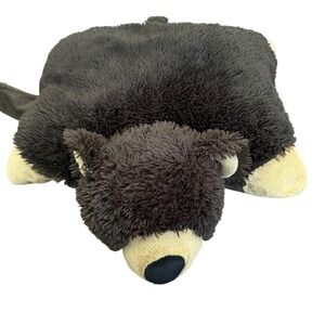 Pillow Pets Brown Bear Plush Stuffed Animal 18 inch Folding Pillow Toy